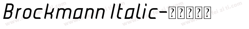 Brockmann Italic字体转换